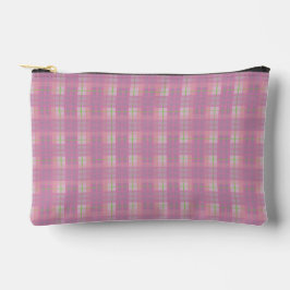 Pink Plaid Pouch Etui