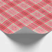 Pink Plaid Tartan Cadeaupapier (Hoek)