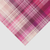 Pink plaid tissuepapier (Detail)