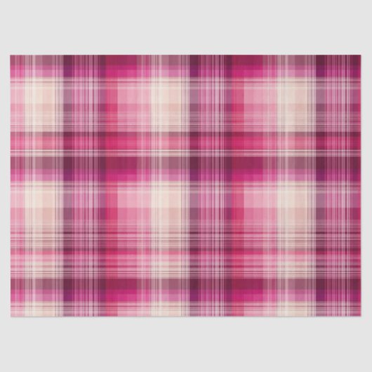 Pink plaid tissuepapier (Voorkant)