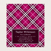 Pink Plaid Visitekaartje (Binnenkant ongevouwen)