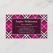 Pink Plaid Visitekaartje (Achterkant)