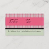 PINK PLAID VISITEKAARTJES (Achterkant)