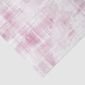 Pink Plaid White Stripes Verjaardag Tissuepapier (Detail)