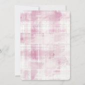 Pink Plaid White Stripes Vrijgezellenfeest Kaart (Achterkant)