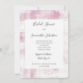 Pink Plaid White Stripes Vrijgezellenfeest Kaart (Voorkant)