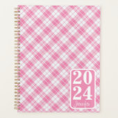 Pink Plaid with the name Planner (Voorkant)