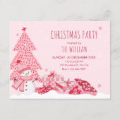 Pink playful winter christmas kaart (Voorkant)