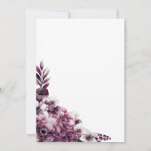 Pink Plum Floral Vrijgezellenfeest Kaart (Achterkant)
