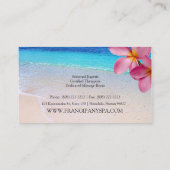 Pink Plumeria Beach Spa Resort Boutique B&B Visitekaartje (Achterkant)