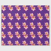 Pink Plumeria Cadeaupapier (Vlak)