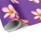 Pink Plumeria Cadeaupapier (Rol Hoek)