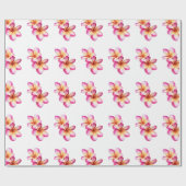 Pink Plumeria Cadeaupapier (Vlak)