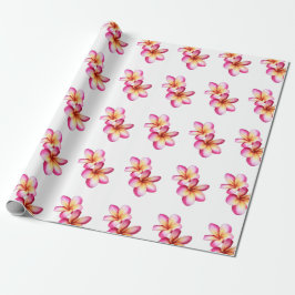 Pink Plumeria Cadeaupapier