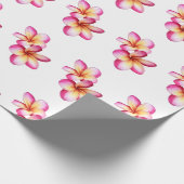 Pink Plumeria Cadeaupapier (Hoek)