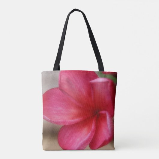Pink Plumeria Canvas tas (Achterkant)