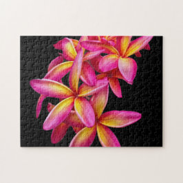  Pink Plumeria Floral Foto Legpuzzel