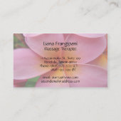 Pink Plumeria Floral Visitekaartjes Sjabloon Twee (Achterkant)