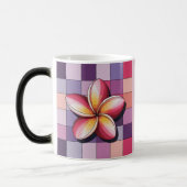 Pink Plumeria Flower Morphing Mug Magische Mok (Links)