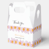 Pink Plumeria Frangipani Wedding Bedankdoosjes (Geopend)