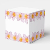 Pink Plumeria Frangipani Wedding Bedankdoosjes (Achterkant)
