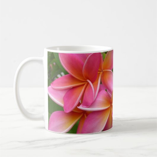 Pink Plumeria Koffiemok (Links)