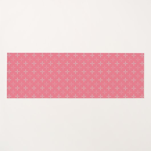 Pink Plus Pattern Yoga Mat (Voorkant (horizontaal))