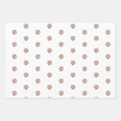 Pink Poinsettia Bouquet Holly and Berries Inpakpapier Vel (Voorkant)