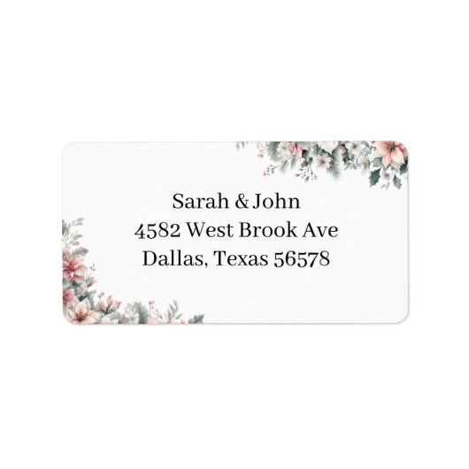 Pink Poinsettia retouradres Etiket (Voorkant)