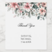 Pink Poinsettia Wijn Etiket (Enkel label)