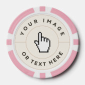 Pink Poker Chips - Custom Voeg uw afbeelding / tek (Voorkant)