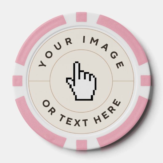Pink Poker Chips - Custom Voeg uw afbeelding / tek (Voorkant)
