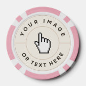 Pink Poker Chips - Custom Voeg uw afbeelding / tek (Achterkant)
