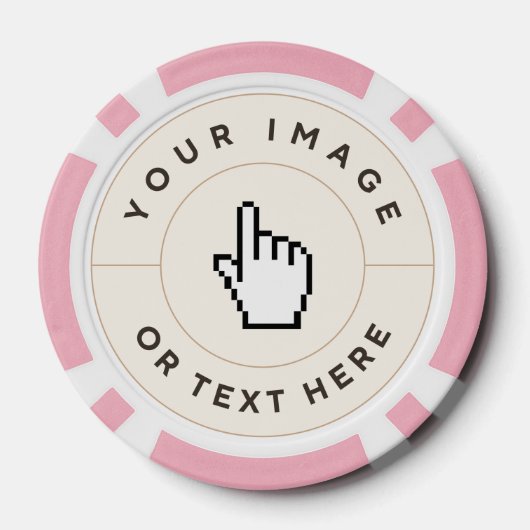 Pink Poker Chips - Custom Voeg uw afbeelding / tek (Achterkant)