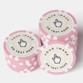 Pink Poker Chips - Custom Voeg uw afbeelding / tek (Opstapeling)