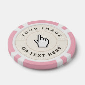 Pink Poker Chips - Custom Voeg uw afbeelding / tek (Enkel)