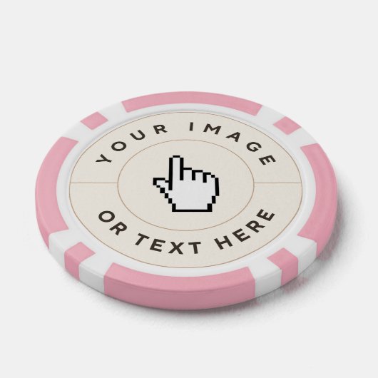 Pink Poker Chips - Custom Voeg uw afbeelding / tek (Enkel)