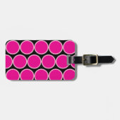 Pink Polka-Bagagelabel Bagagelabel (Voorkant horizontaal)
