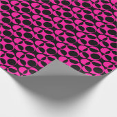 Pink Polka Dot Abstract Cadeaupapier (Hoek)