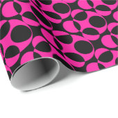 Pink Polka Dot Abstract Cadeaupapier (Rol Hoek)