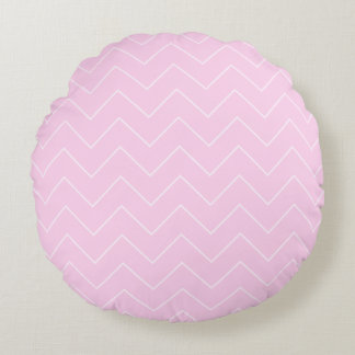 Pink Polka Dot Baby Girl Throw Pillow - Round Rond Kussen