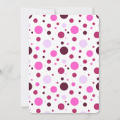 Pink polka dot Baby Shower Invitation Kaart (Achterkant)