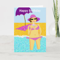 Pink polka dot bikini strateboardmeisje