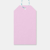 Pink Polka Dot Bow Cadeaulabel (Achterkant)