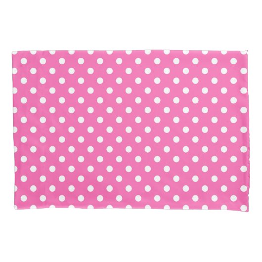 Pink Polka Dot Breast Cancer Awareness Pattern Kussensloop (Voorkant)
