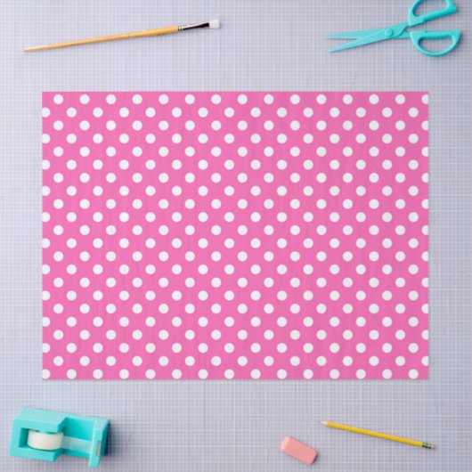 Pink Polka Dot Breast Cancer Awareness Pattern Tissuepapier (Craft)