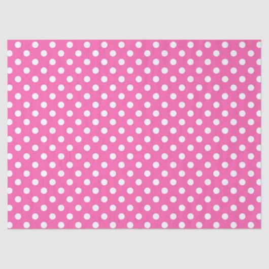 Pink Polka Dot Breast Cancer Awareness Pattern Tissuepapier (Voorkant)