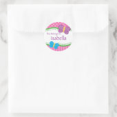 Pink Polka Dot Butterfly Terug naar School Sticker (Tas)