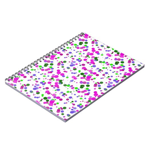 Pink Polka Dot Confetti Notitieboek (Linkerzijde)