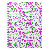 Pink Polka Dot Confetti Notitieboek (Voorkant)